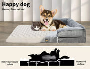 Pawz Memory Foam Pet Sofa Bed Cushion Dog Cat Mat Washable Removable Orthopedic