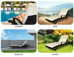 Levede Outdoor Sun Lounger Furniture Wicker Lounge Garden Patio Bed Cushion Pool