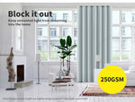 2X Blockout Curtains Blackout Window Curtain Draperies Pair Eyelet Bedroom Decor