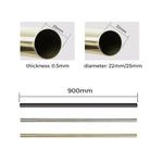Marlow Curtain Rod Steel Nordic Quiet Rail Pole Pommel Set Extendable Adjustable