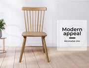 Levede 2x Dining Chairs Kitchen Windor Chair Natural Wood Cafe Lounge OAK