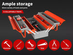 Traderight Tool Box Storage Cantilever 5 Tray Folding Lockable Organiser Parts