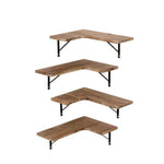 Levede Floating Shelf DIY Corner Hanging Shelves Wall Mounted Storage Wood 4PC