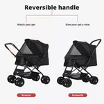 Pawz Pet Stroller Pram Dog Carrier Foldable Trailer Strollers 4 Wheels Large