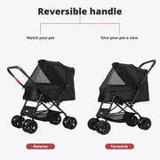 Pawz Pet Stroller Pram Dog Carrier Foldable Trailer Strollers 4 Wheels Large