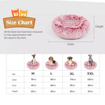 Pawz Pet Dog Calming Bed Cat Warm Soft Plush Round Washable Removable Cover Pink