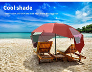 Mountview Beach Umbrella Outdoor Umbrellas Garden Sun Shade Shelter Patio 2.13M.