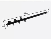 Traderight Garden Auger Post Hole Digger Spiral Drill Bit Earth Power 80 x60CM