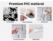 12Pcs 3D Wall Panels 50x50cm DIY Waterproof Scratchproof Home Decor Easy Install