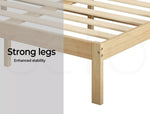 Levede Wooden Bed Frame Single Size Mattress Base Timber Trey bed-Natural Single