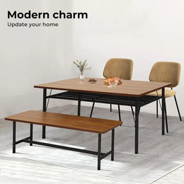 Levede 1XDining Chairs Bench Chair 2-3 Seater MDF Kitchen Garden Patio 140cm