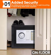 Digital Safe Electronic Security Box Home Office Cash Lock Deposit Password 6.4L
