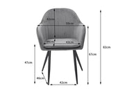 Levede 2x Armchair Lounge Chair Accent Armchairs Velvet Dining Chairs Soft Sofa