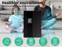 Spector Dehumidifier Air Purifier 2200ml Portable Dual-core Efficient Dryer