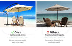 Mountview 3M Outdoor Umbrella Cantilever Umbrellas Base Stand Garden Patio Beach