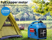Traderight Inverter Generator Portable 2.2KW Max 2KW Rated Pure Sine RV Camping