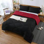 Microfibre Reversible Quilt Duvet Doona Cover Set Double/Queen/Super/King Size.