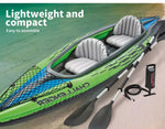 Intex Inflatable Kayak Boat K2 Sports Challenger 2 Seat Person Floating Oar Lake