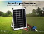 12V 10W Solar Panel Kit Mono Backup for Caravan Car Battery Charging Controllers