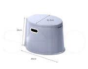 6L Camping Toilet Outdoor Portable Potty Caravan Travel Boating Bucket Brush