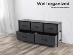 Levede Chest of 5 Drawers Storage Cabinet Dresser Lowboy Organizer TV Stand