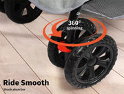 Pawz Pet Stroller Pram Dog Carrier Trailer Strollers 4 Wheels Foldable Large