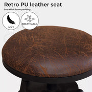 Levede Industrial Bar Stools Kitchen Stool Wooden Barstools - Black (BR1001BACK)