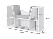 Levede Kids Bookcase Toys Box Shelf Storage Cabinet Container Children Organiser