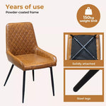 Levede 4x Dining Chairs Kitchen Chair Padded Seat PU Faux Leather Soft Velvet