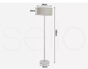 Emitto Modern LED Floor Lamp Stand Reading Light Home Decor Indoor Linen Fabric