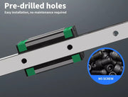 Traderight Linear Guide Rail 2PCS 800MM+ 4PCS HGH20CA Slider Block CNC