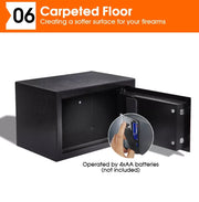 Digital Safe Electronic Security Box Home Office Cash Lock Deposit Password 6.4L