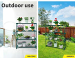 Levede 2x 4 Tier Plant Stand Shelves Garden Steel Storage Shelf Steel Frame
