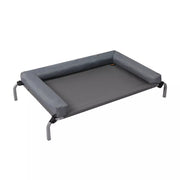 Pawz Elevated Pet Bed Raised Sofa Bolster Dog Cat Trampoline Hammock Grey Large