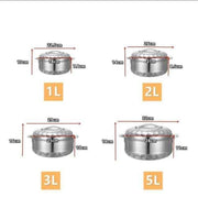 4x Premium Quality Stainless Steel Food Warmer Casserole Hot Pot 1L/2L/3L/5L
