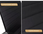 2x Office Chair Gaming Chairs Executive High-Back Computer PU Leather Seat Black