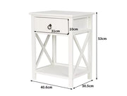 Levede 2x Bedside Tables Drawers Side Table Storage Cabinet Nightstand Bedroom