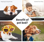 Pawz Pet Dog Calming Bed Memory Foam Mat Orthopedic Foldable Black  XL