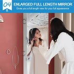 Levede Mirror Jewellery Cabinet Jewelry Box Wall Mounted Hang Over LED White