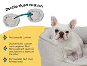 Pawz Pet Bed Set Calming Warm Soft Blanket Cushion Sleeping Kennel Grey XL