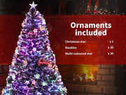 Santaco Christmas Tree 2.4M 8Ft Xmas Decorations Fibre Optic Multicolour Lights