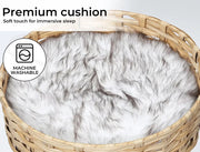 Pawz Rattan Cat Bed Nest Hand Woven Washable Kitty Interactive House Dome Wicker