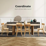 Levede 2x Dining Chairs Wooden Kitchen Chair Natural Lounge Cafe Restaurant