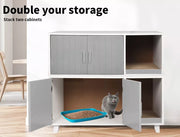 Pawz Enclosed Cat Litter Cabinet Box Kitty Toilet Tray Pet House Table Grey