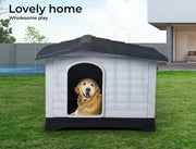 Pawz Dog Cage Kennel Awning House Cabin Weatherproof Plastic Collapsible Large