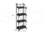 Levede Plant Stand 4 Tiers Outdoor Indoor Metal Flower Pots Rack Garden Shelf