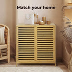 Levede Bamboo Shoe Storage Cabinet Shoes Rack Organizer 4Tier Cupboard