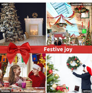 Santaco Christmas Hanging Basket Ornaments LED Lights Home Garden Decor 30cm