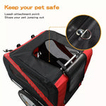 Pawz Pet Bike Trailer Foldable Pet Stroller Outdoor Cycling With Sunroof Large