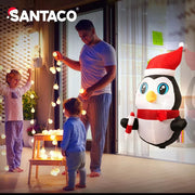 Santaco Christmas Inflatable Lighted Xmas Window Decorations 0.9M Penguin Lights